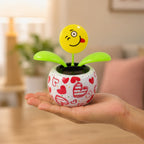 ALVENZA Solar Dancing Flower Toy with Pot for Car Dashboard and Desk Decor (1 Pc)