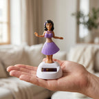 ALVENZA Solar Powered Dancing Hula Doll Bobble Toy for Car Dashboard Decor (1 Pc)