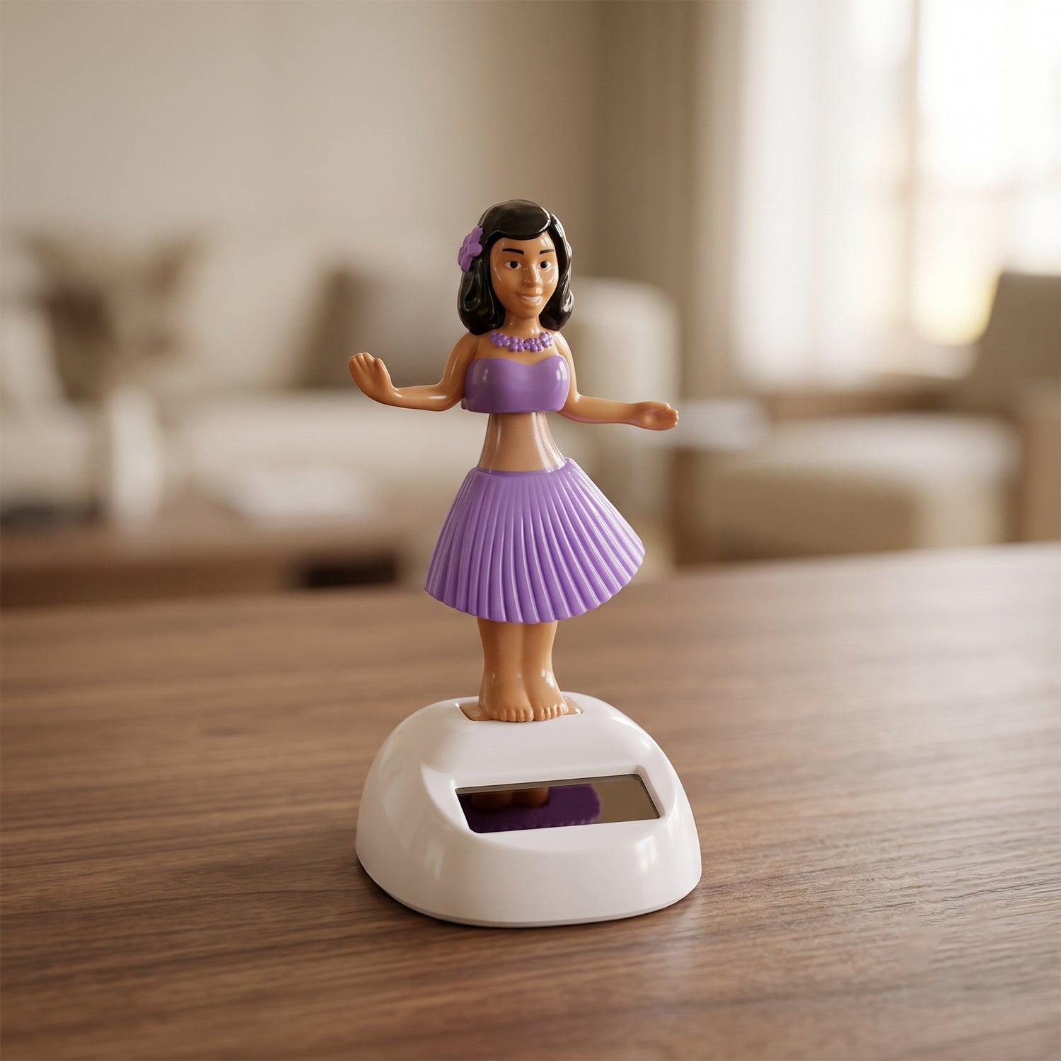 ALVENZA Solar Powered Dancing Hula Doll Bobble Toy for Car Dashboard Decor (1 Pc)