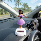 ALVENZA Solar Powered Dancing Hula Doll Bobble Toy for Car Dashboard Decor (1 Pc)