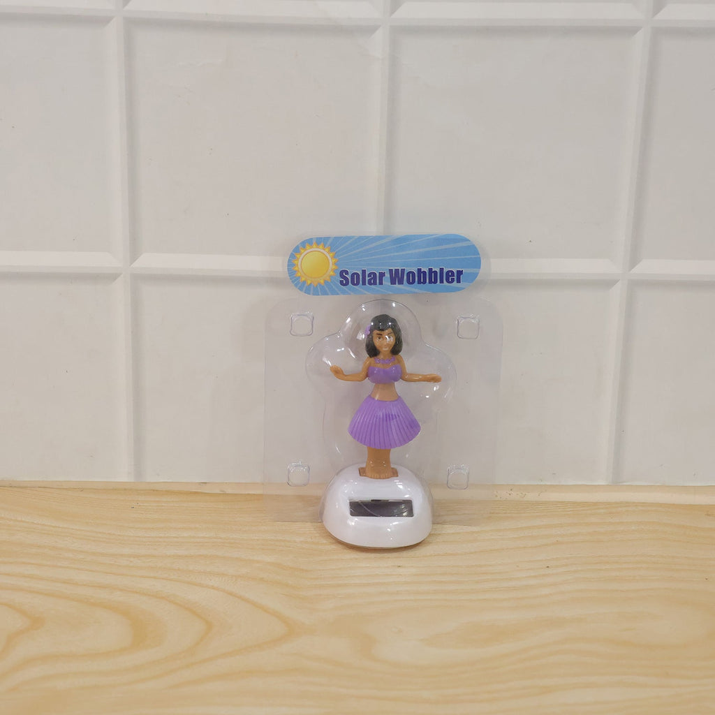 ALVENZA Solar Powered Dancing Hula Doll Bobble Toy for Car Dashboard Decor (1 Pc)