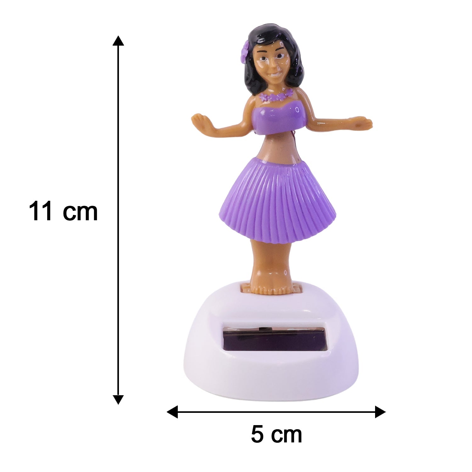 ALVENZA Solar Powered Dancing Hula Doll Bobble Toy for Car Dashboard Decor (1 Pc)