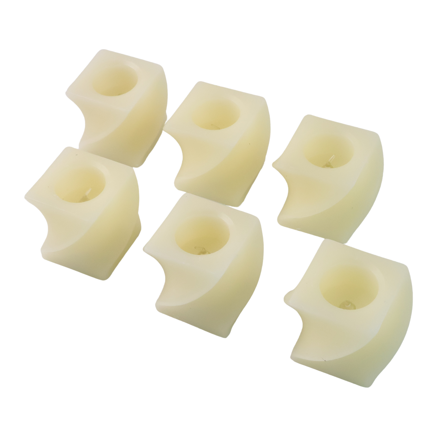 ALVENZA Square LED Flameless Candles – Set of 6 for Home Decor & Pooja