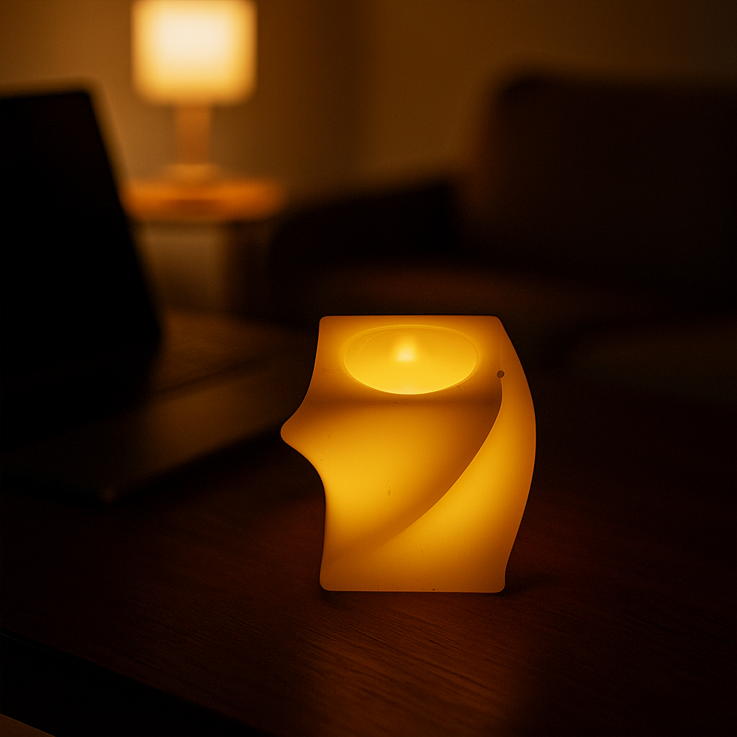 ALVENZA Square LED Flameless Candles – Set of 6 for Home Decor & Pooja