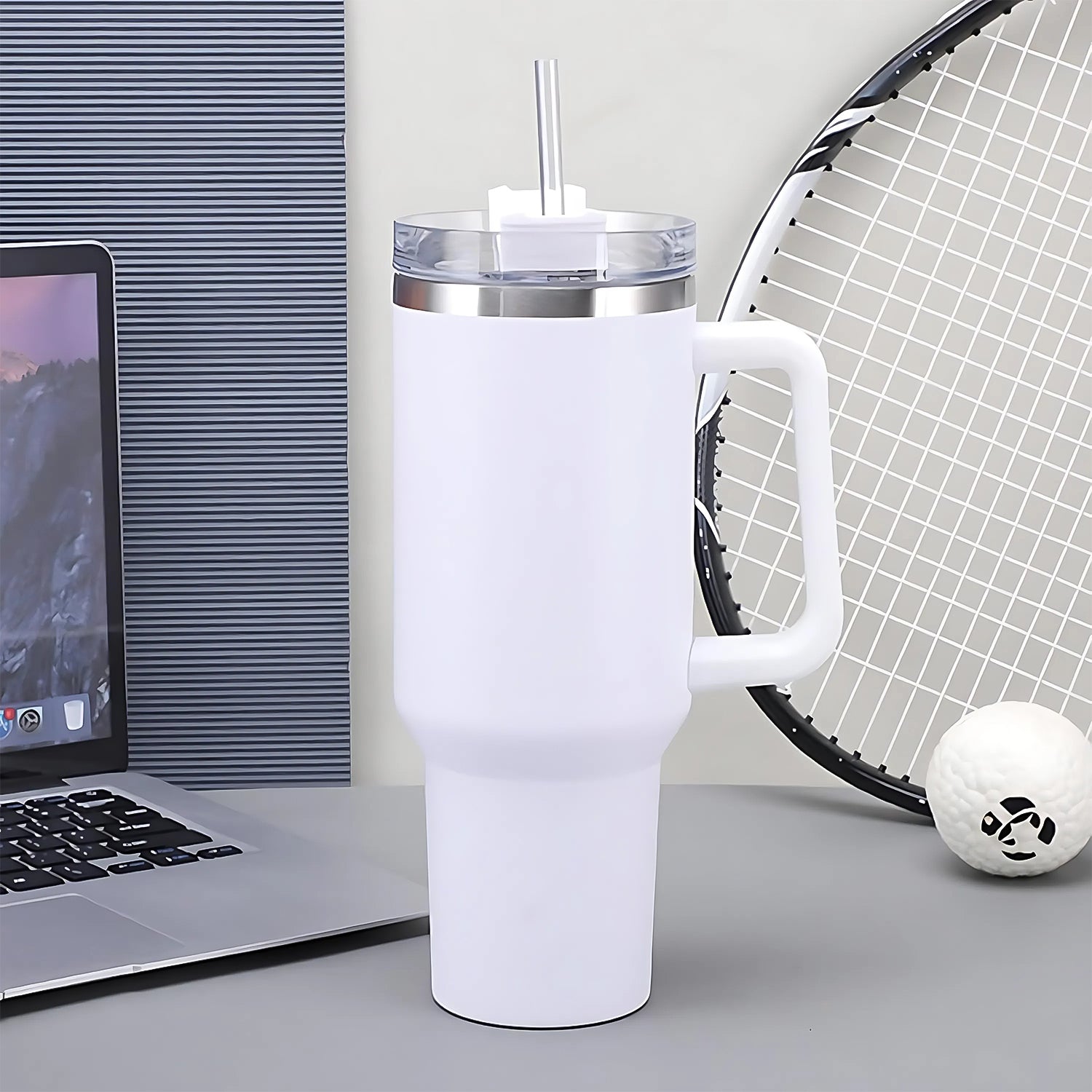 ALVENZA Insulated Travel Mug – 1200ML Large Spill-Resistant Tumbler