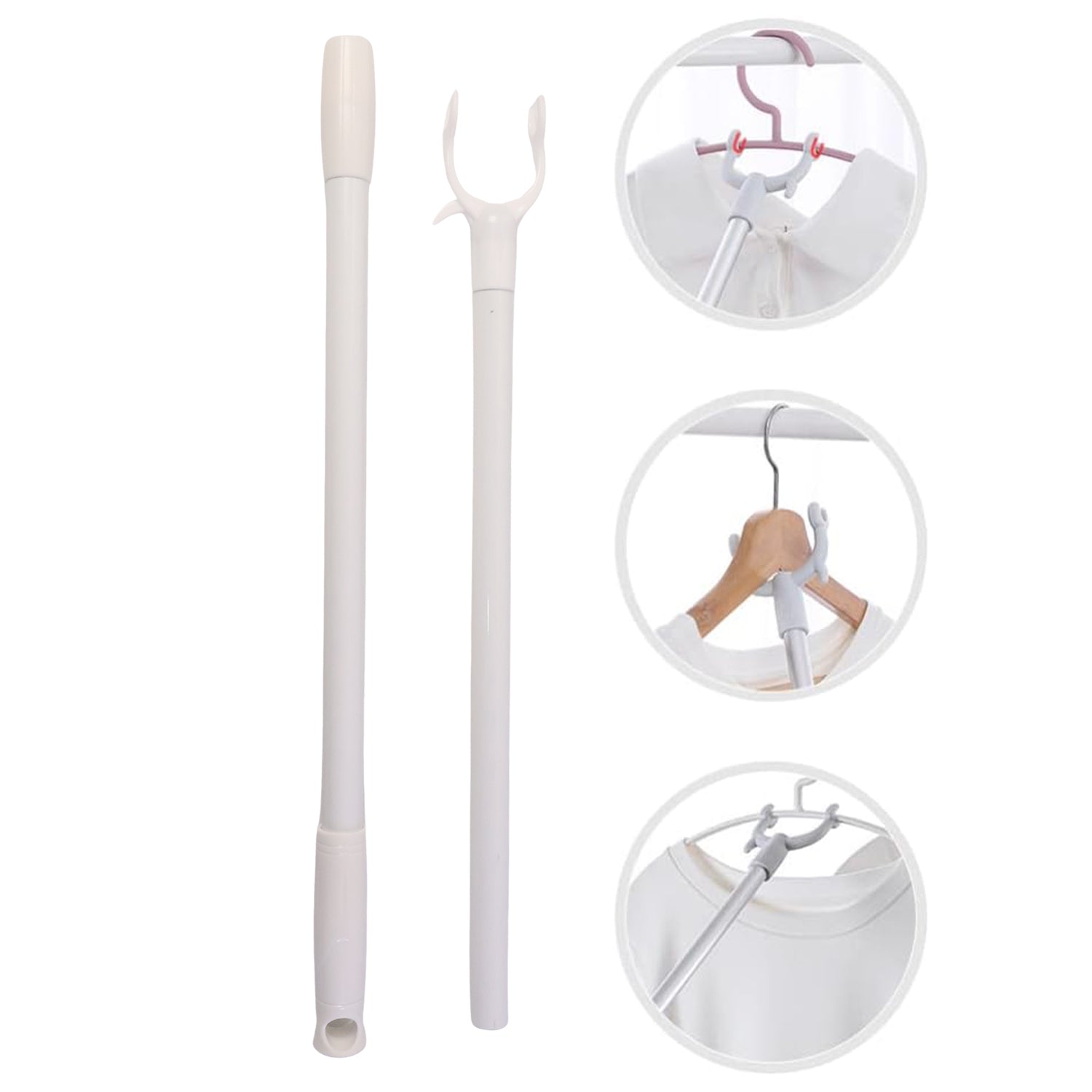 Long Reach Clothes Hook Rod 86 cm for Easy Access - Detail View 8