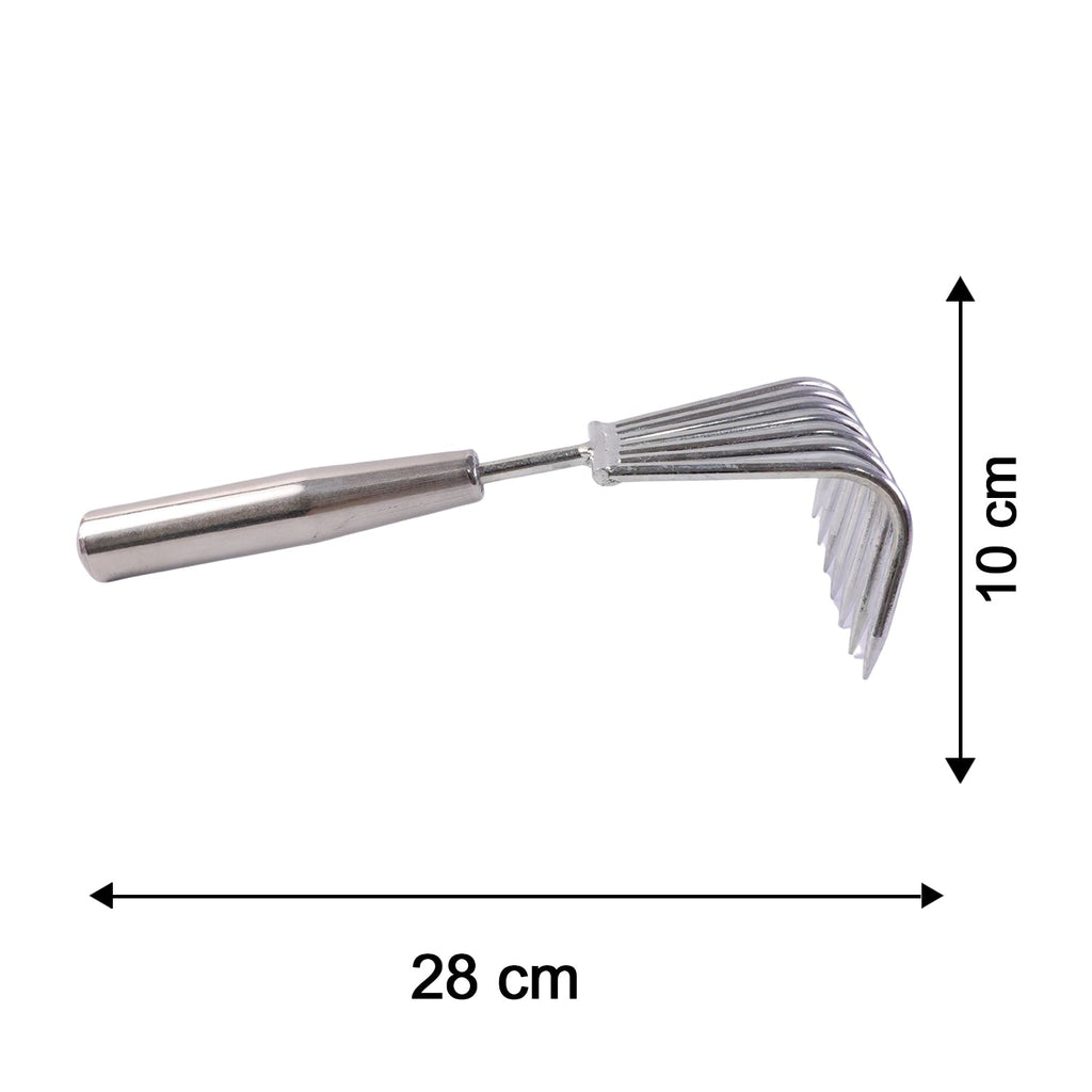 Stainless Steel Garden Rake Durable & Rust-Resistant Tool for Easy Gardening - Detail View 6
