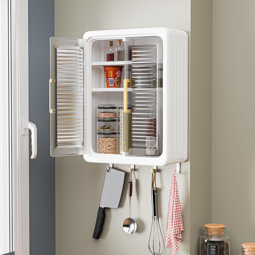 ALVENZA Wall-Mounted Kitchen Storage Cabinet – Spacious with Sliding Doors