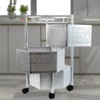 ALVENZA Kitchen Storage Trolley – Premium 3-Layer Hexagon Metal Organizer with Wheels