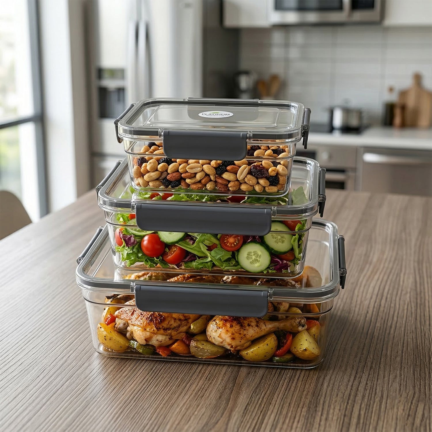 ALVENZA Plastic Airtight Food Storage Container Set – Keep Food Fresh and Organized