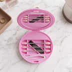 Reusable Silicone Cotton Swab Set with Mirror Case Washable Ear Buds (1 Set)