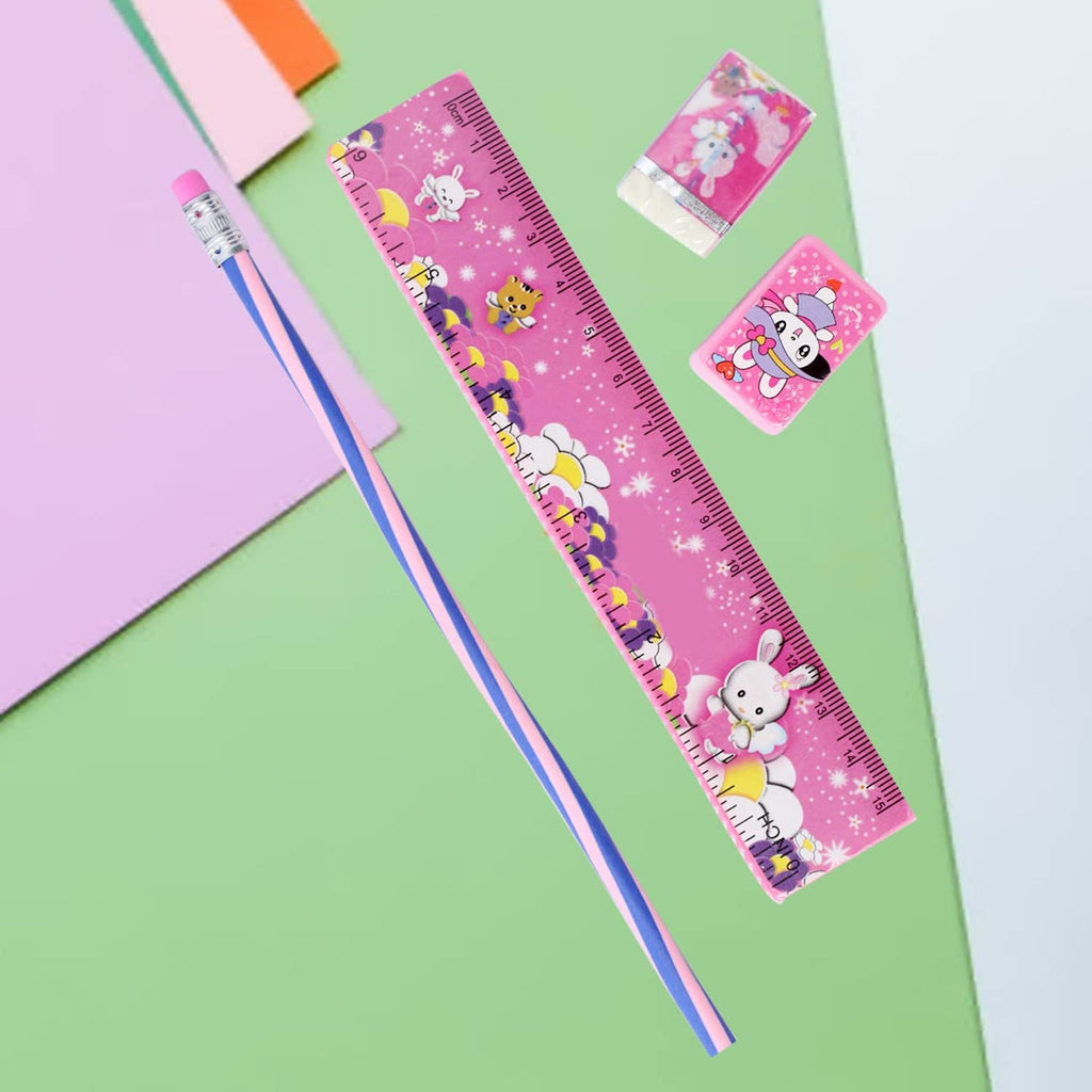 Kids Stationery Set Fun Pink Design for School & Gifting - Detail View 7