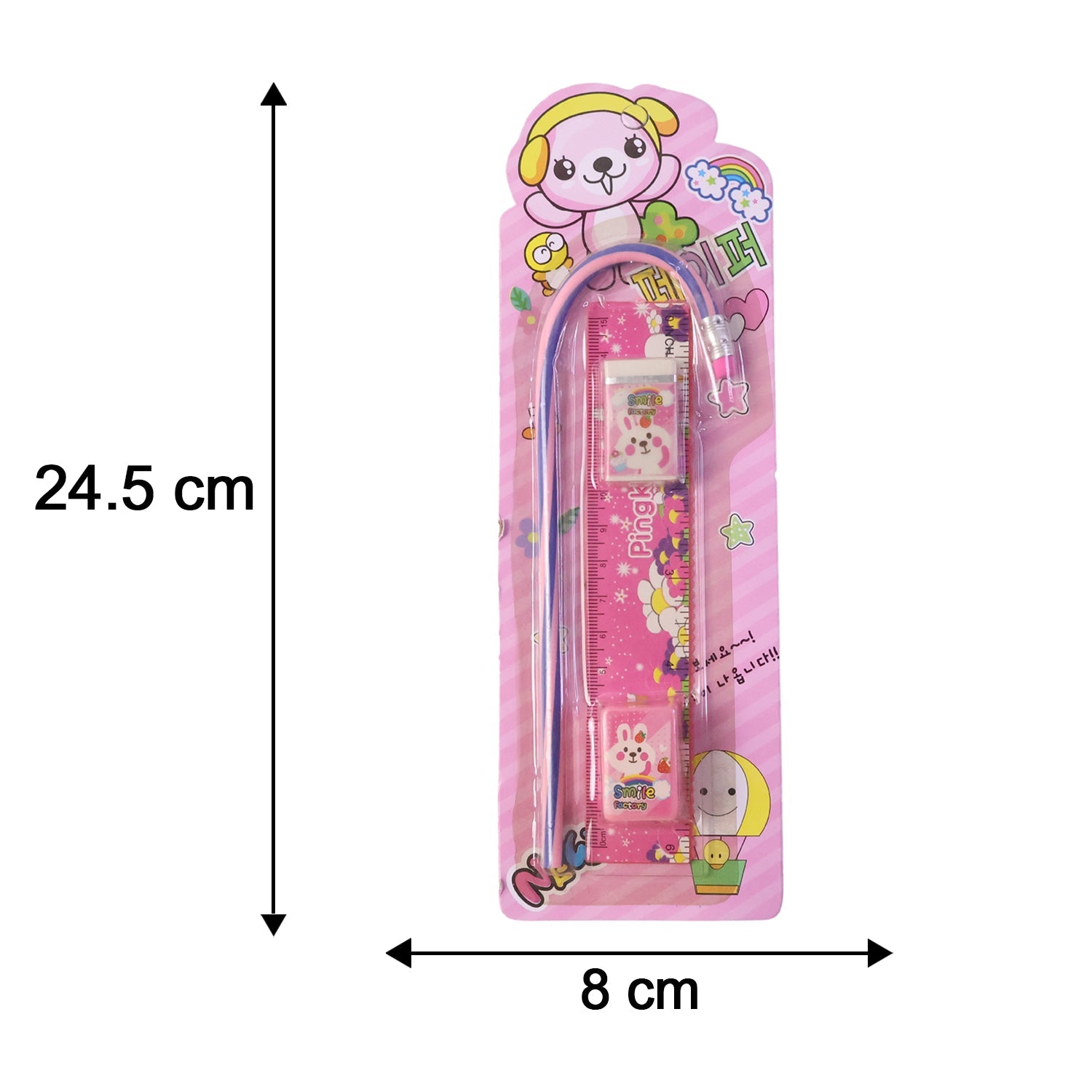 Kids Stationery Set Fun Pink Design for School & Gifting - Detail View 6