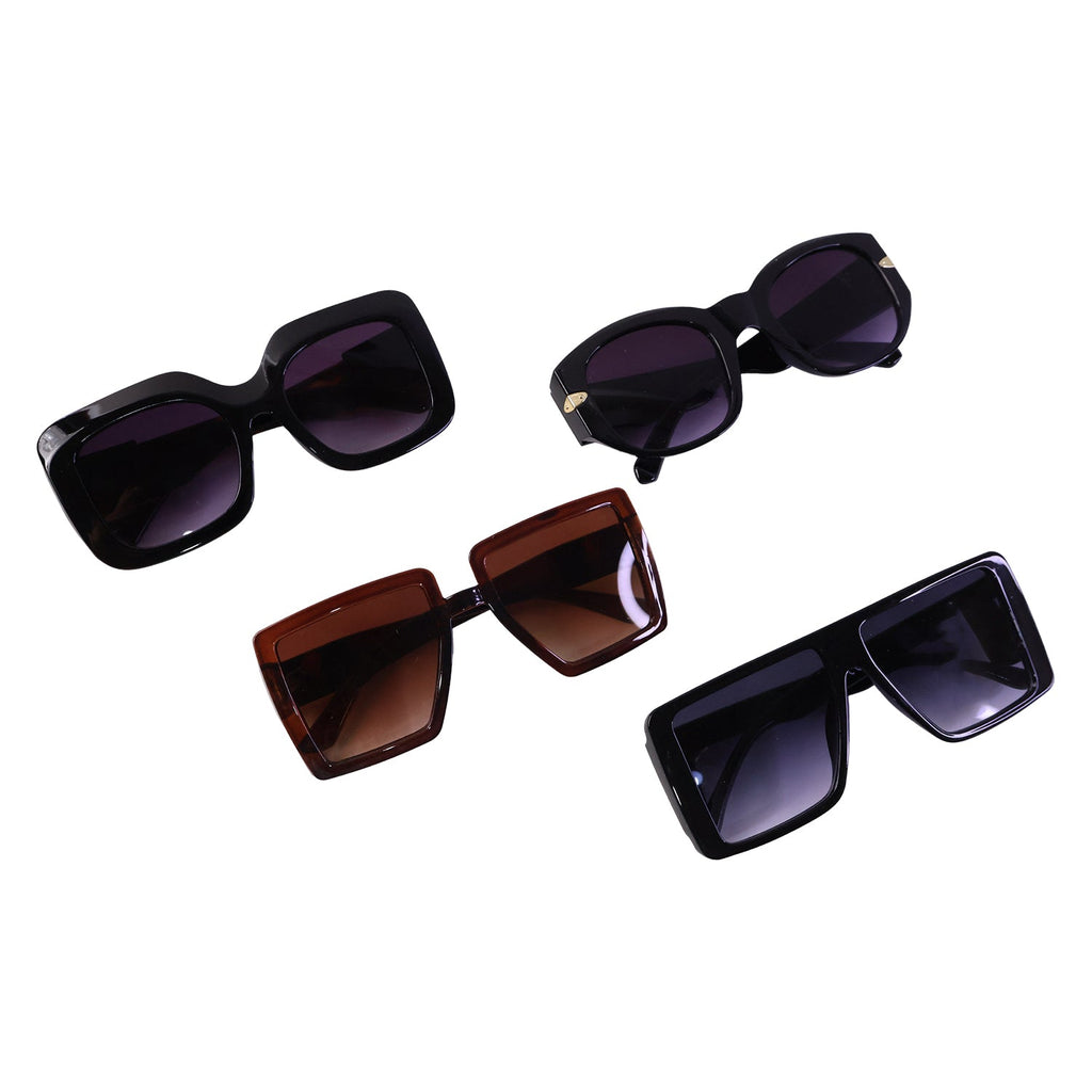 Oversized Square Sunglasses Trendy Unisex Fashion Eyewear - Detail View 5