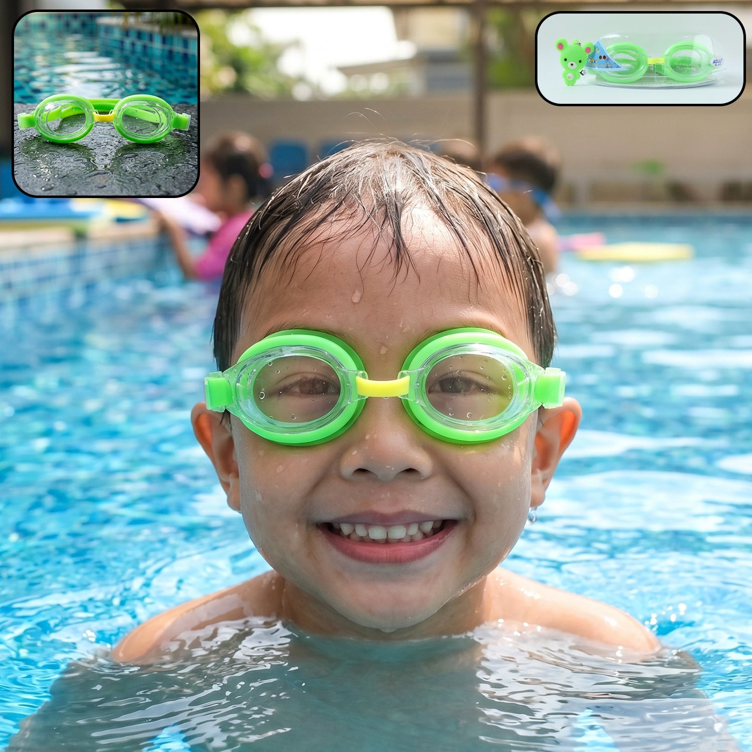 Swimming Goggles Anti-Fog, Leakproof with Protective Case for Adults & Kids