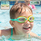 Kids Dual Color Swimming Goggles Comfortable Fit & Clear Vision