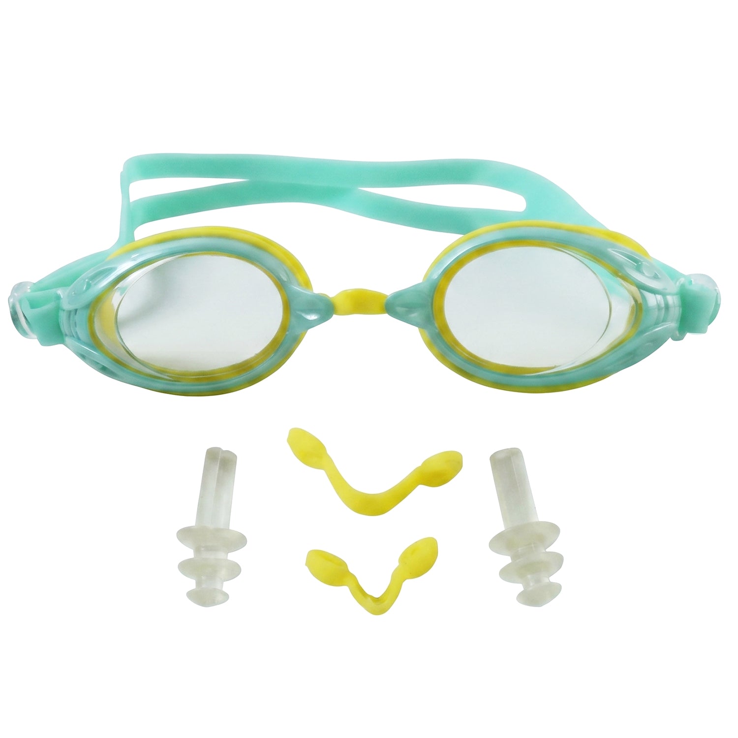 Kids Dual Color Swimming Goggles Comfortable Fit & Clear Vision - Back View