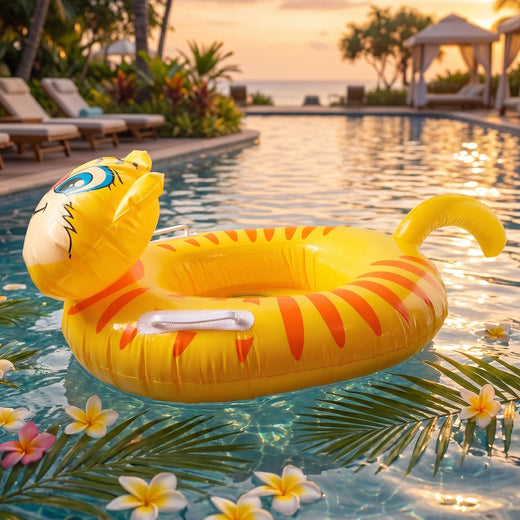 ALVENZA Kids Inflatable Tiger Swim Ring – Safe Water Play Float for Kids