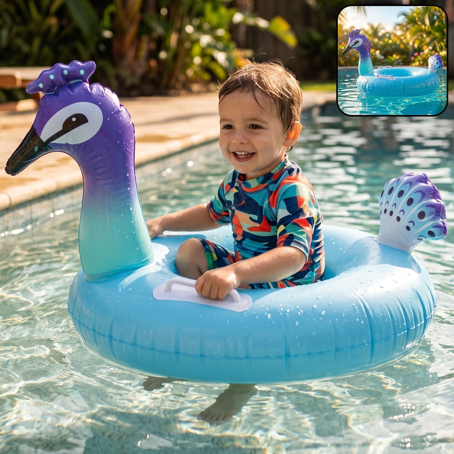 ALVENZA Inflatable Kids Swim Ring – Comfortable Floating Safety Tube for Pool & Beach