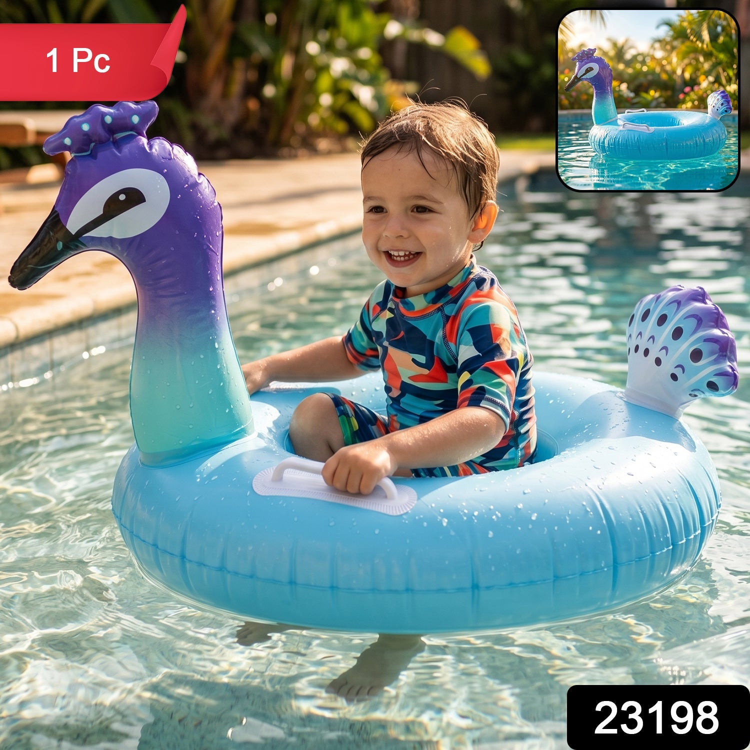 ALVENZA Inflatable Kids Swim Ring – Comfortable Floating Safety Tube for Pool & Beach