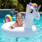 ALVENZA Kids Inflatable Unicorn Swim Ring – Durable Pool Float with Handles