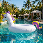 ALVENZA Kids Inflatable Unicorn Swim Ring – Durable Pool Float with Handles