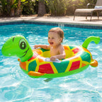 ALVENZA Kids Inflatable Turtle Swim Ring – Safe & Durable Pool Float