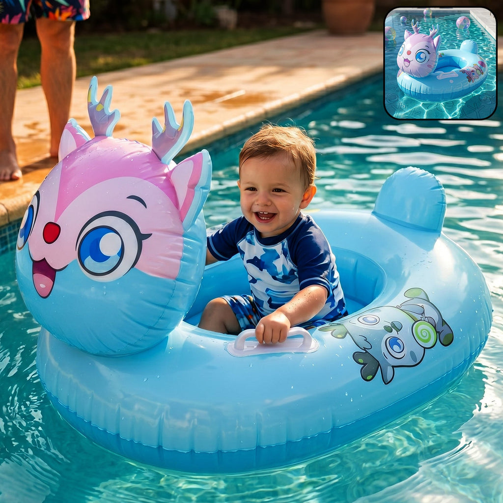 ALVENZA Kids Inflatable Cartoon Animal Swim Ring – Safe Water Support