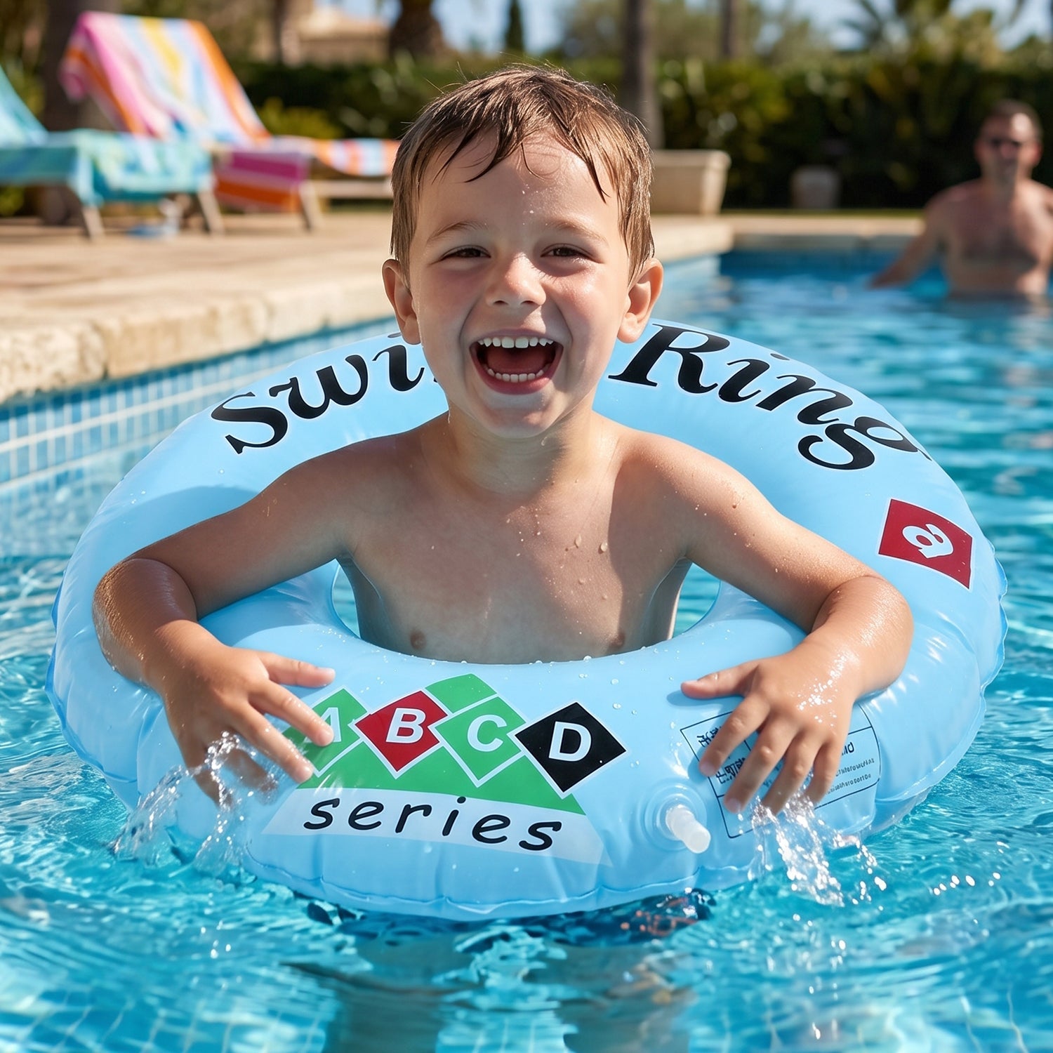 Inflatable Kids Swim Ring Safe and Durable Water Support - Detail View 8