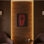 ALVENZA Mahadev Trishul Wall Art – Modern Spiritual Decor for Living Room