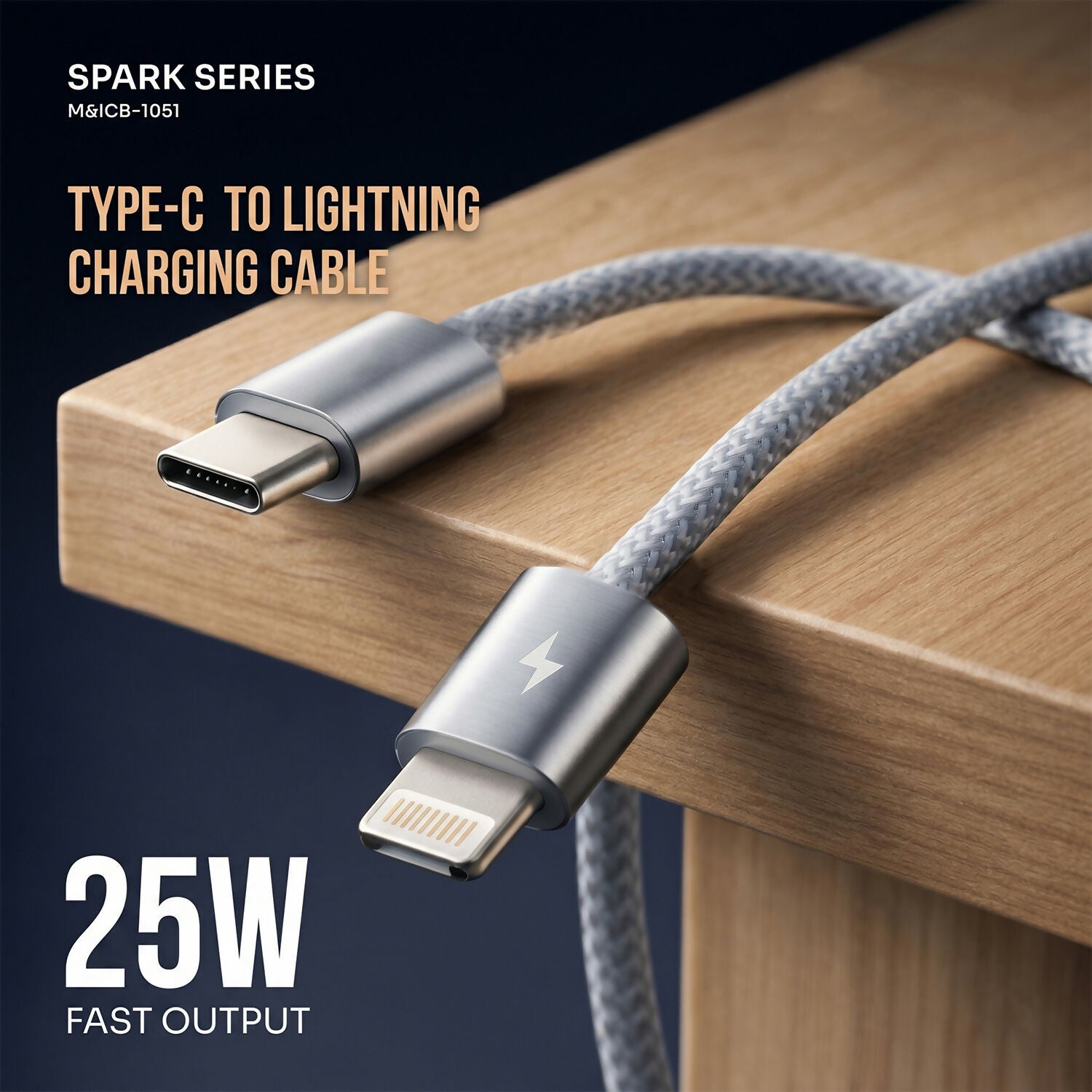 ALVENZA 25W Type C to Lightning Cable – Quick Charging & Durable Build