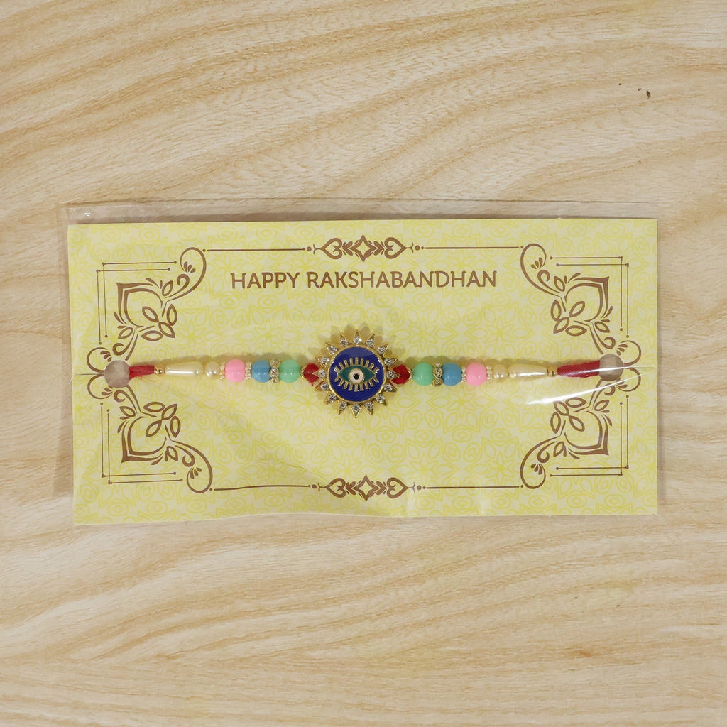 ALVENZA Evil Eye Sun Rays Rakhi – Stylish & Protective for Bhai