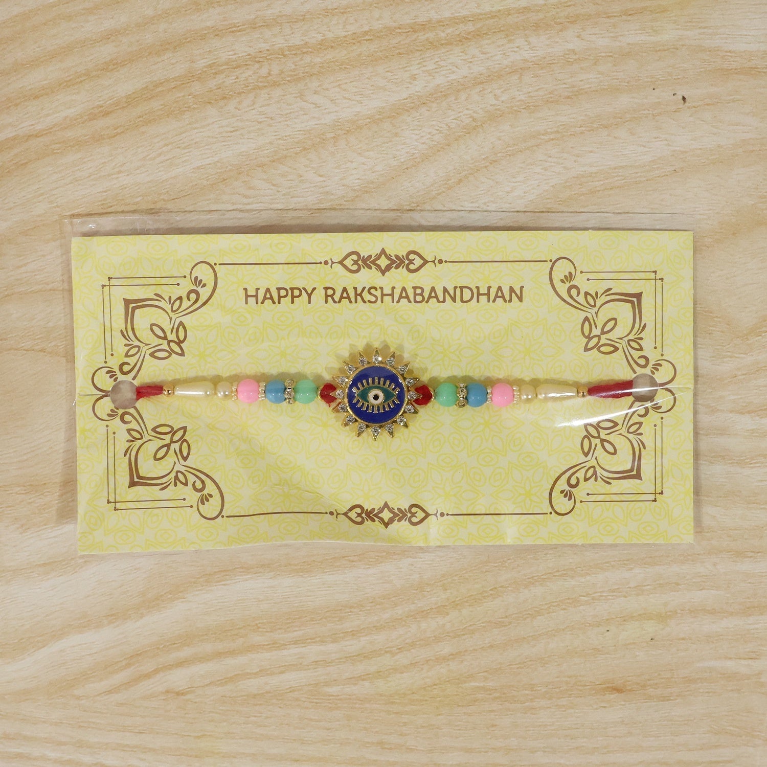 ALVENZA Evil Eye Sun Rays Rakhi – Stylish & Protective for Bhai