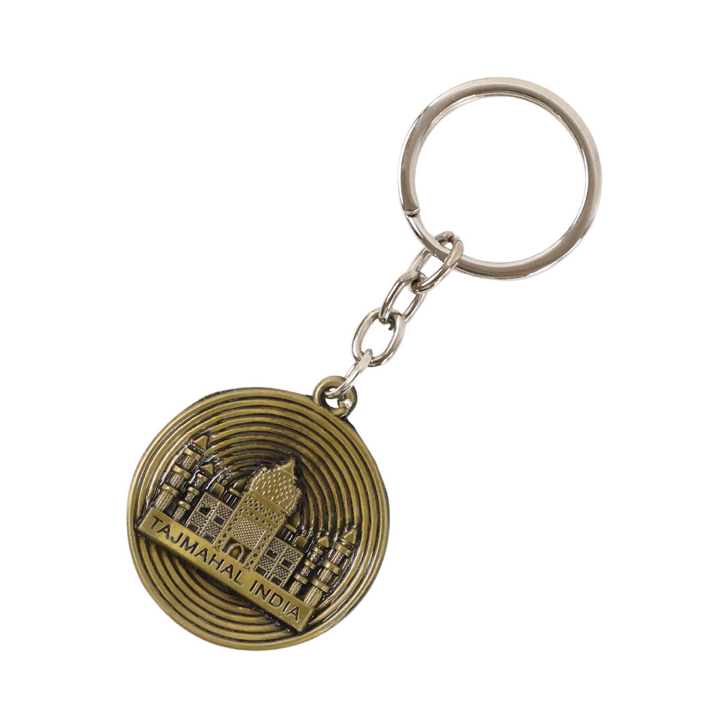 ALVENZA Taj Mahal Souvenir Keychain – Antique Brass Finish Durable Metal