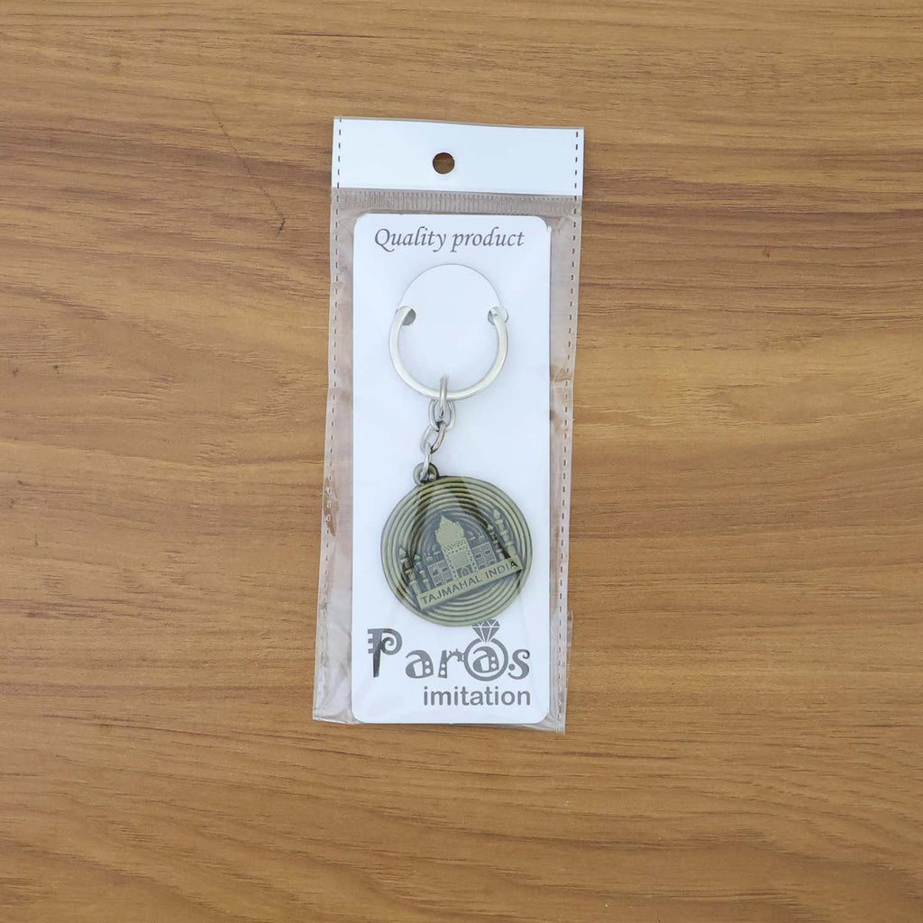 ALVENZA Taj Mahal Souvenir Keychain – Antique Brass Finish Durable Metal