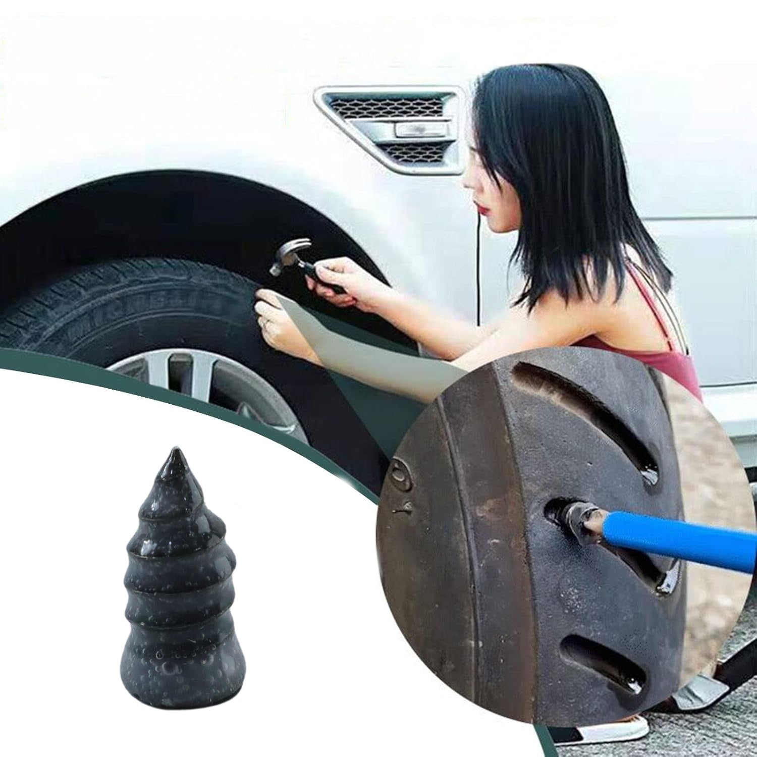 ALVENZA Premium Tubeless Tire Repair Rubber Plug – Quick Emergency Fix