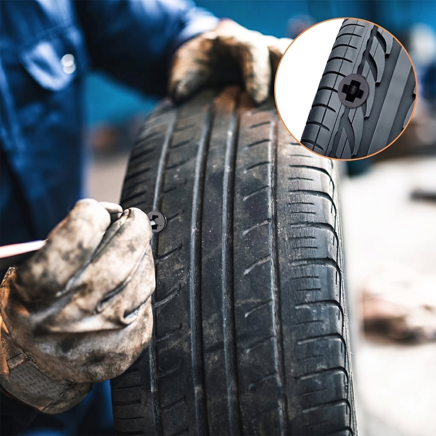 ALVENZA Car & Bike Tubeless Tire Repair Nails – Emergency Quick Fix Kit