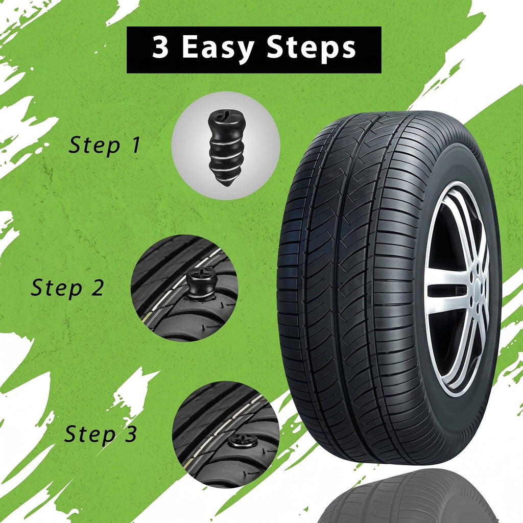 ALVENZA Car & Bike Tubeless Tire Repair Nails – Emergency Quick Fix Kit