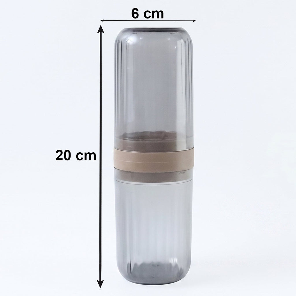 Travel Toothbrush Holder Compact & Leakproof with Foldable Glass - Detail View 6