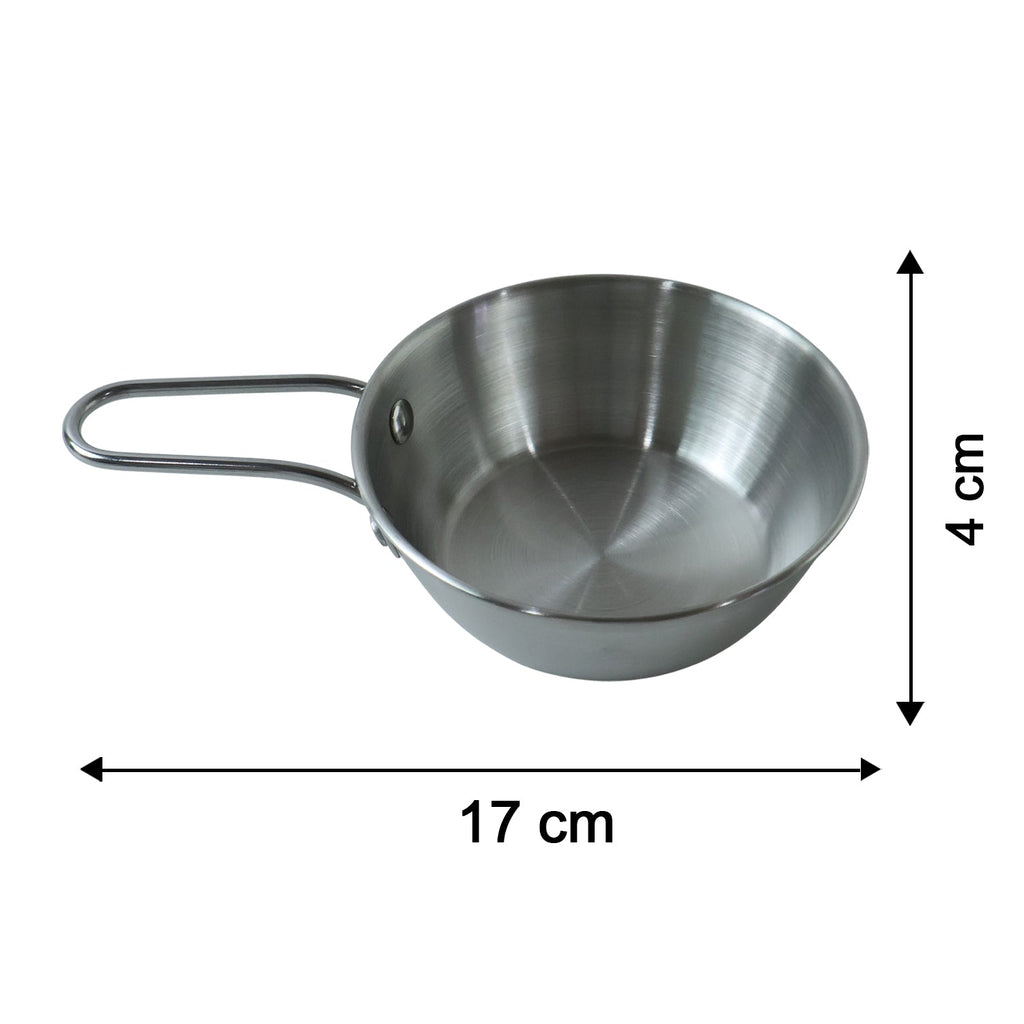Stainless Steel Tadka Pan Ideal for Indian Cooking & Tempering - Detail View 6
