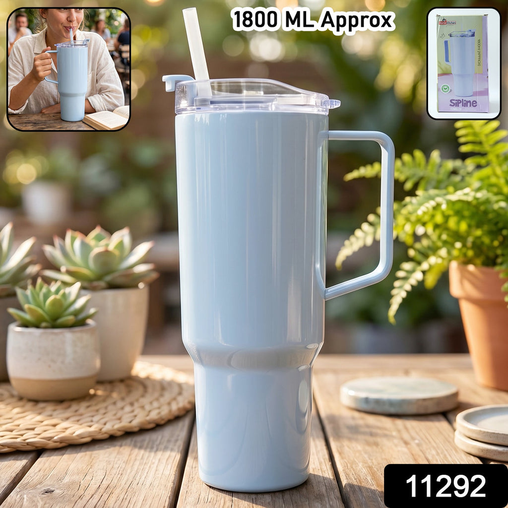 Travel Tumbler Large 1800ml Capacity with Leak-resistant Lid - Side View