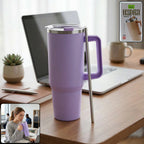 ALVENZA Insulated Tumbler Mug – Large 1200ML Capacity with Handle & Straw