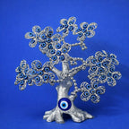 ALVENZA Silver Evil Eye Tree Showpiece – Luck & Protection Decor
