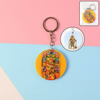 ALVENZA Hanuman Mandir Keychain – Bright Devotional Lightweight Accessory