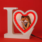 ALVENZA Love Heart LED Photo Frame – Romantic Red Light Display for Couples