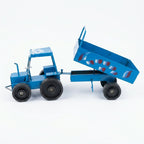 ALVENZA Handcrafted Blue Metal Tractor Toy – Vintage Charm & Durability