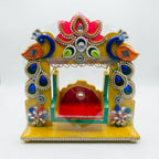 ALVENZA Decorative Laddu Gopal Jhula – Elegant Pooja Seating with Craftsmanship
