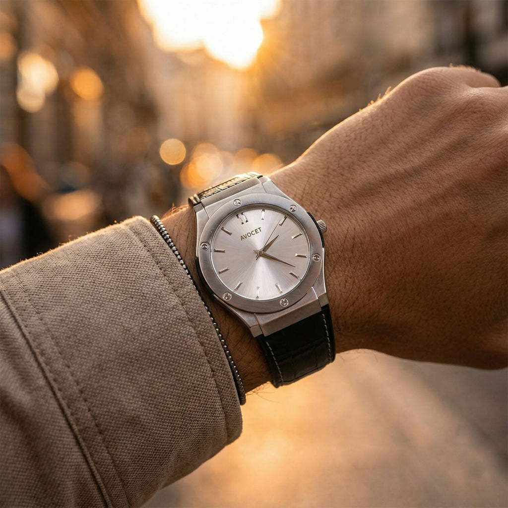 Elegant Silver Dial Watch – Modern & Sophisticated Design for Men