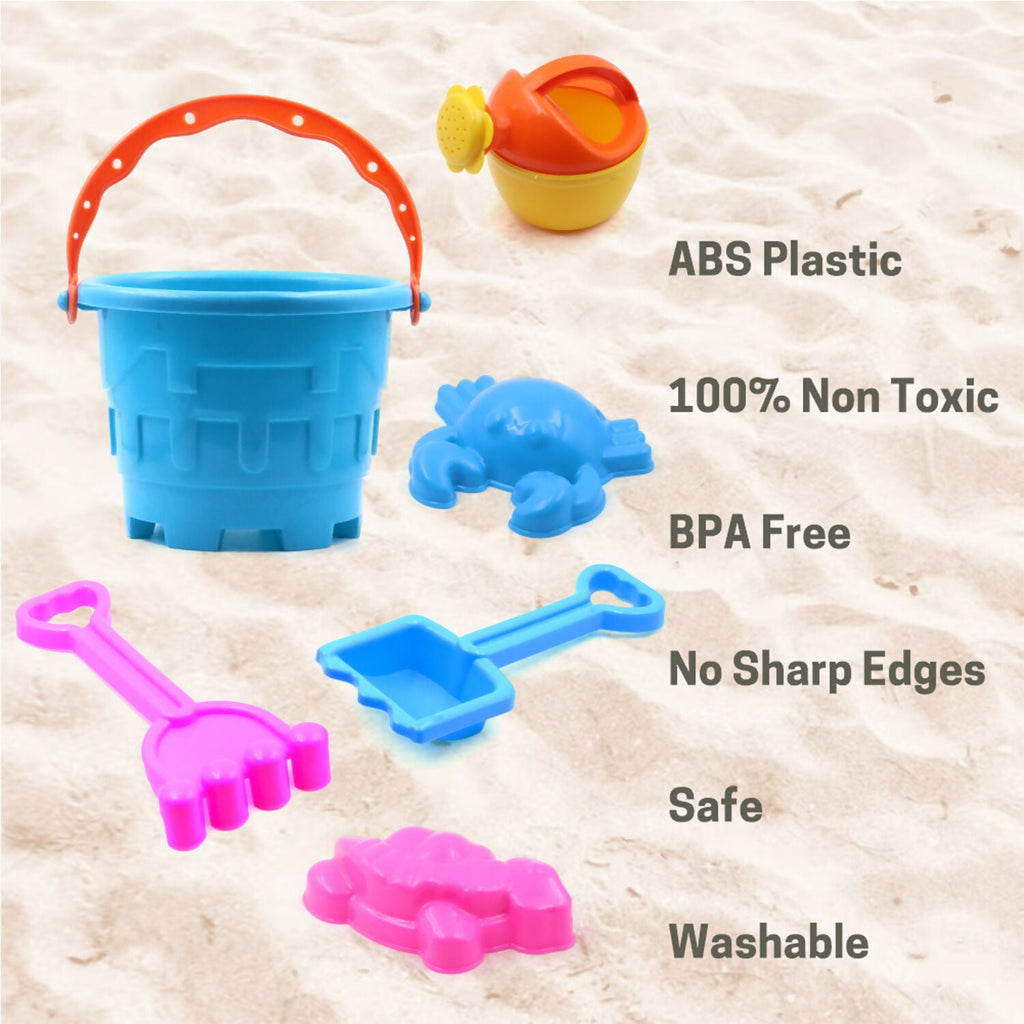 ALVENZA Kids Beach Sand Toy Set – Complete 6-Piece Play Kit for Outdoor Fun