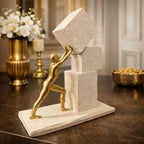 ALVENZA Abstract Human Figure Sculpture – Modern Home Décor Art Piece